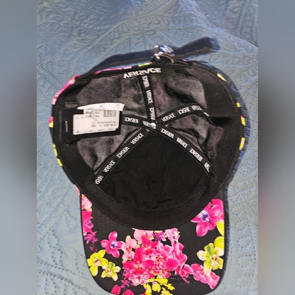 Versace Floral Logo Embroidered Baseball Hat - Picture 5 of 7